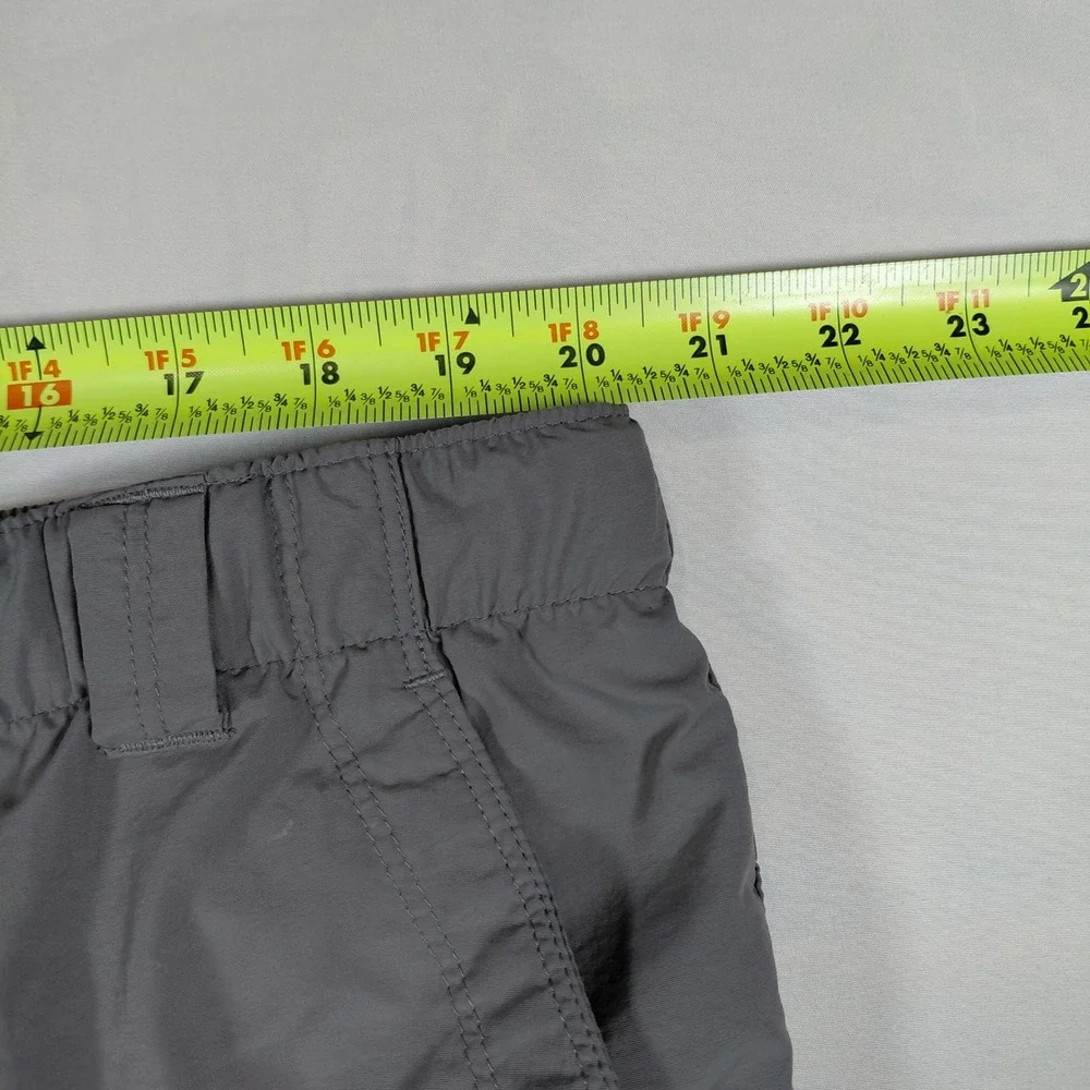 The North Face Mens XXL Gray Belted Nylon Cargo Hiking Shorts Mesh Lined